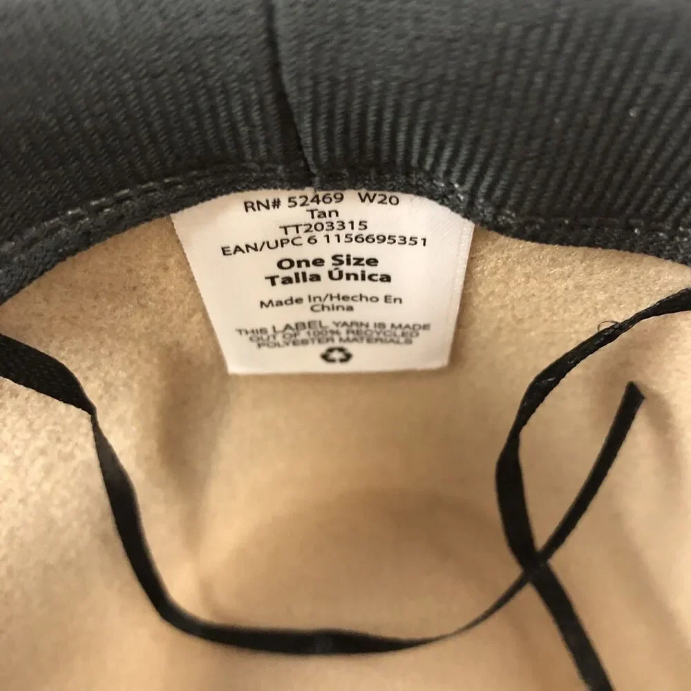 Fedora Hat Womens One Size OS Tan Felt Time And Tru 2.5